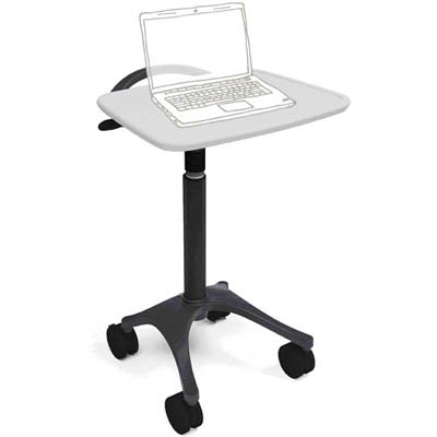 Anthro ZD01SB/CG4 Height Adjustable Compact Healthcare EMR Cart