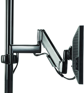 Chief KPG110 Pole Mount Flat Panel Height Adjustable Dual Swing LCD Arm