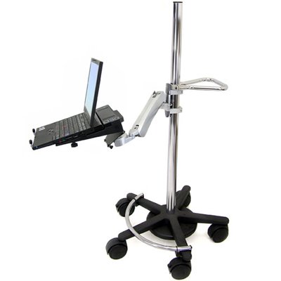 Laptop stand with LX Arm. Note: Optional Parts to purchase separately. Note: footrest shown in this picture is no longer available.