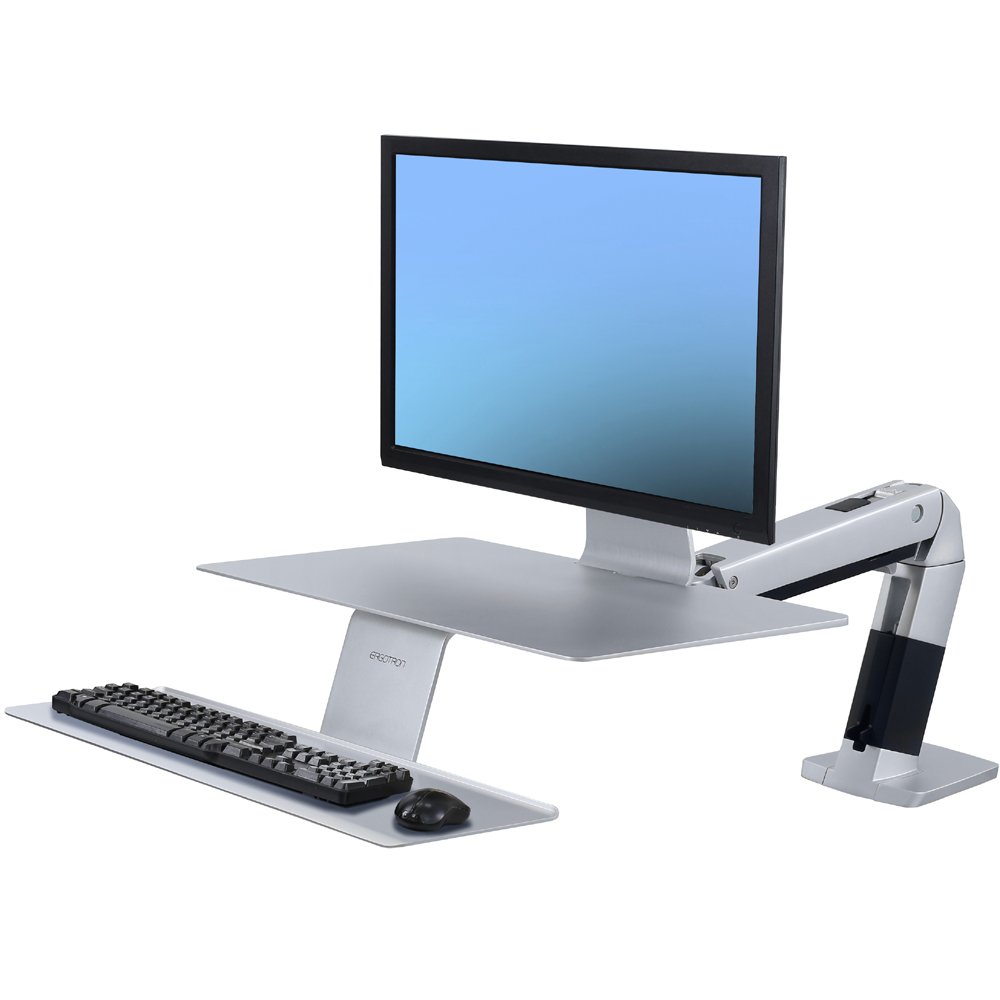 Apple compatible Ergotron 24-422-227 WorkFit-A Workstation, Platinum