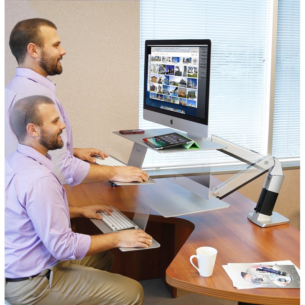 Sit or stand and work with ergotron 24-414-227 WorkFit-A