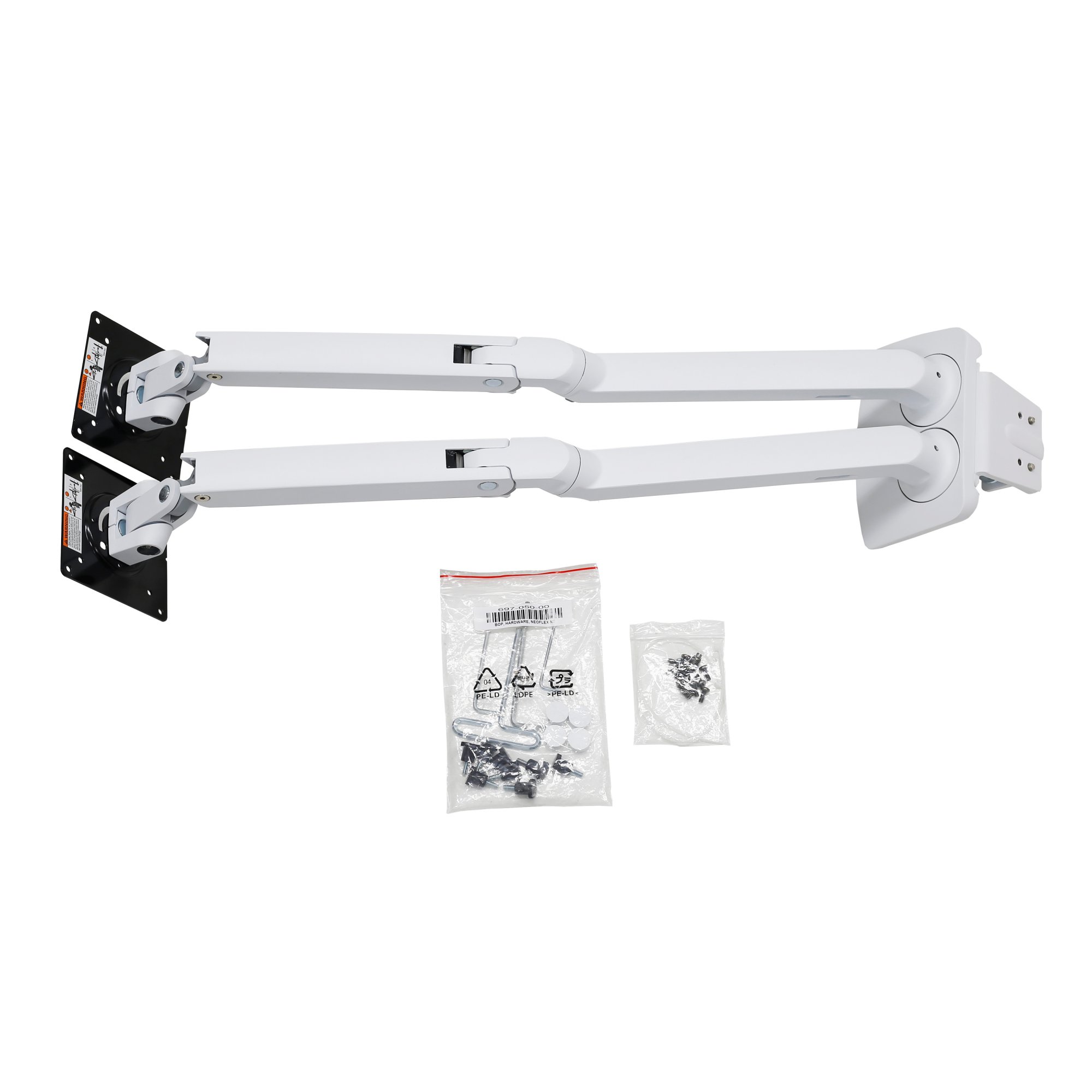 Ergotron 45-496-216 MXV Desk Mount Dual LCD Monitor Arm (white)