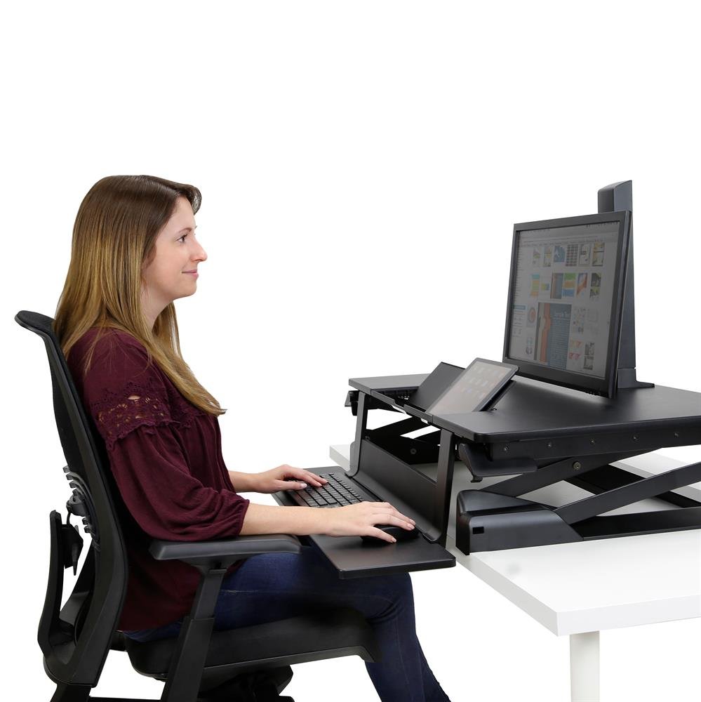 Ergotron 33-444-921 WorkFit-TLE Sit-Stand Desktop Workstation