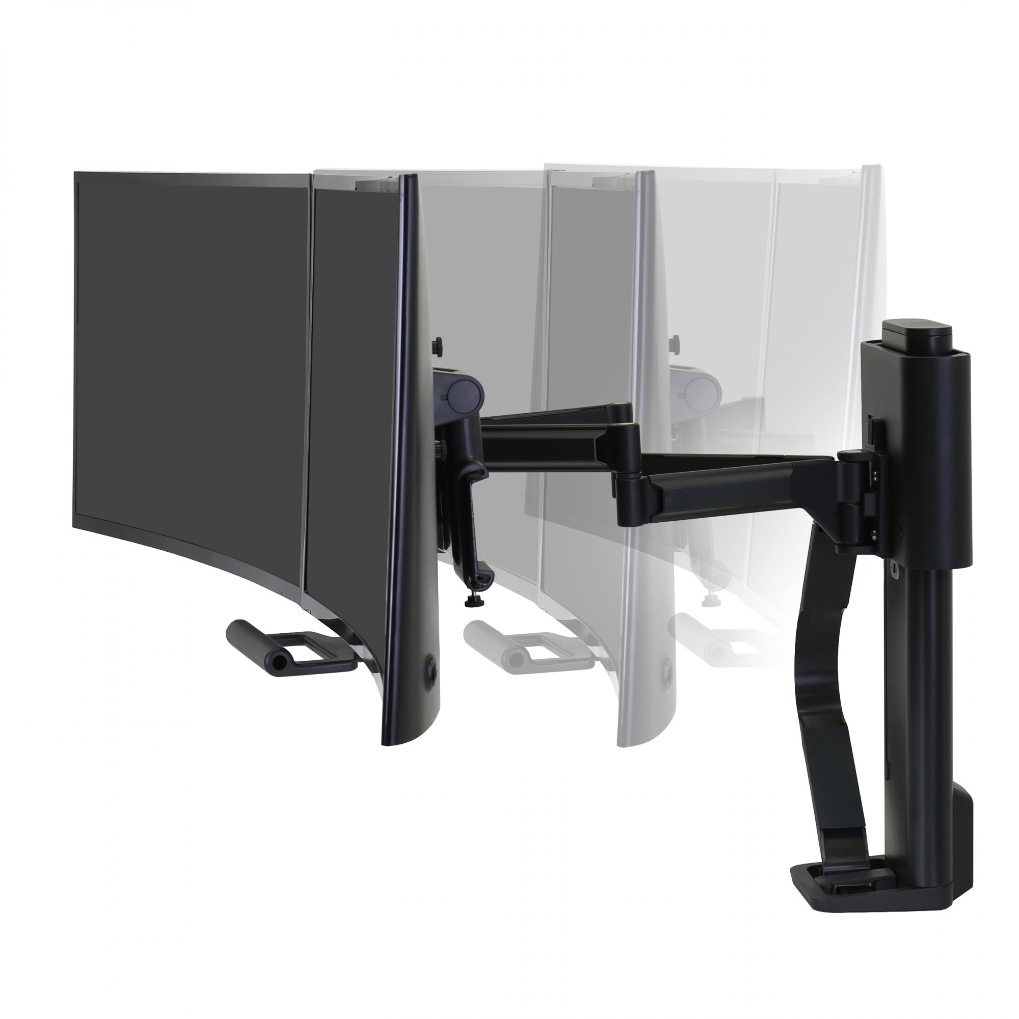 Ergotron TDD-MA-PA-224 TRACE Dual Monitor Mount with Panel Clamp (black)