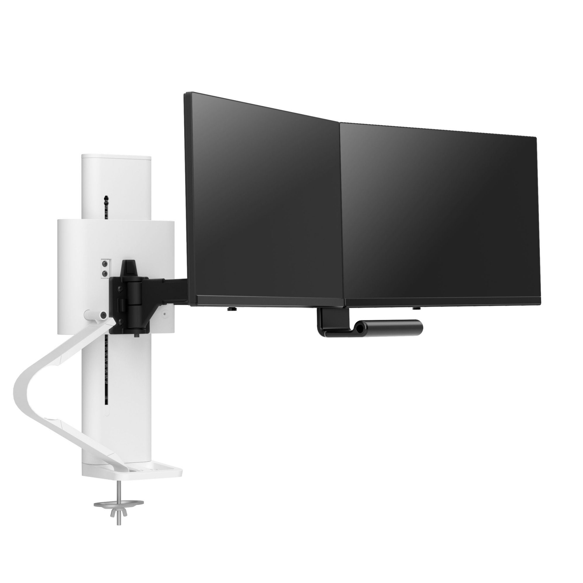 Ergotron TDD-MA-GR-251 TRACE Dual Monitor Mount with Grommet Clamp (white)