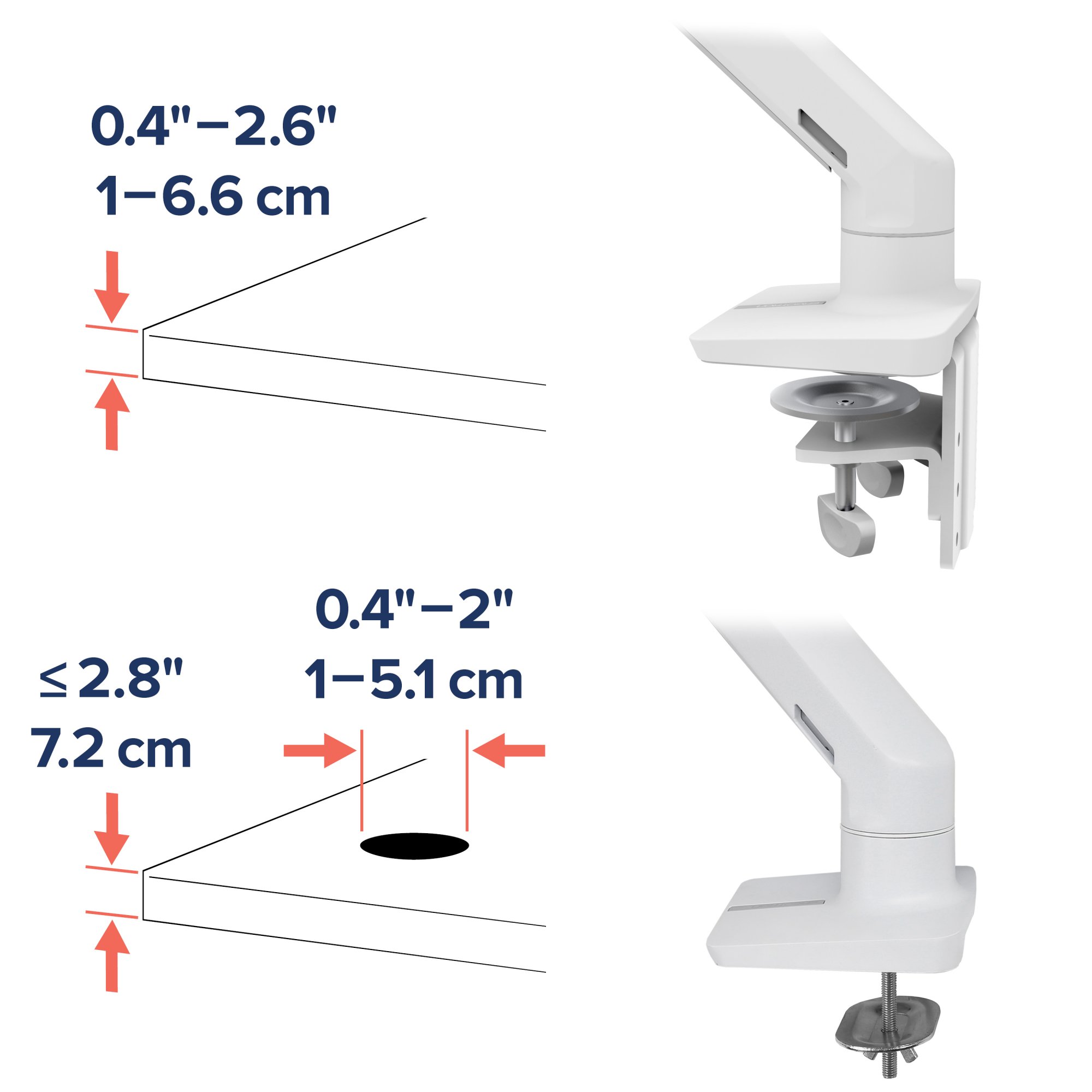 Ergotron 45-693-216 HX Desk Curved Monitor Arm with VHD Pivot (white)