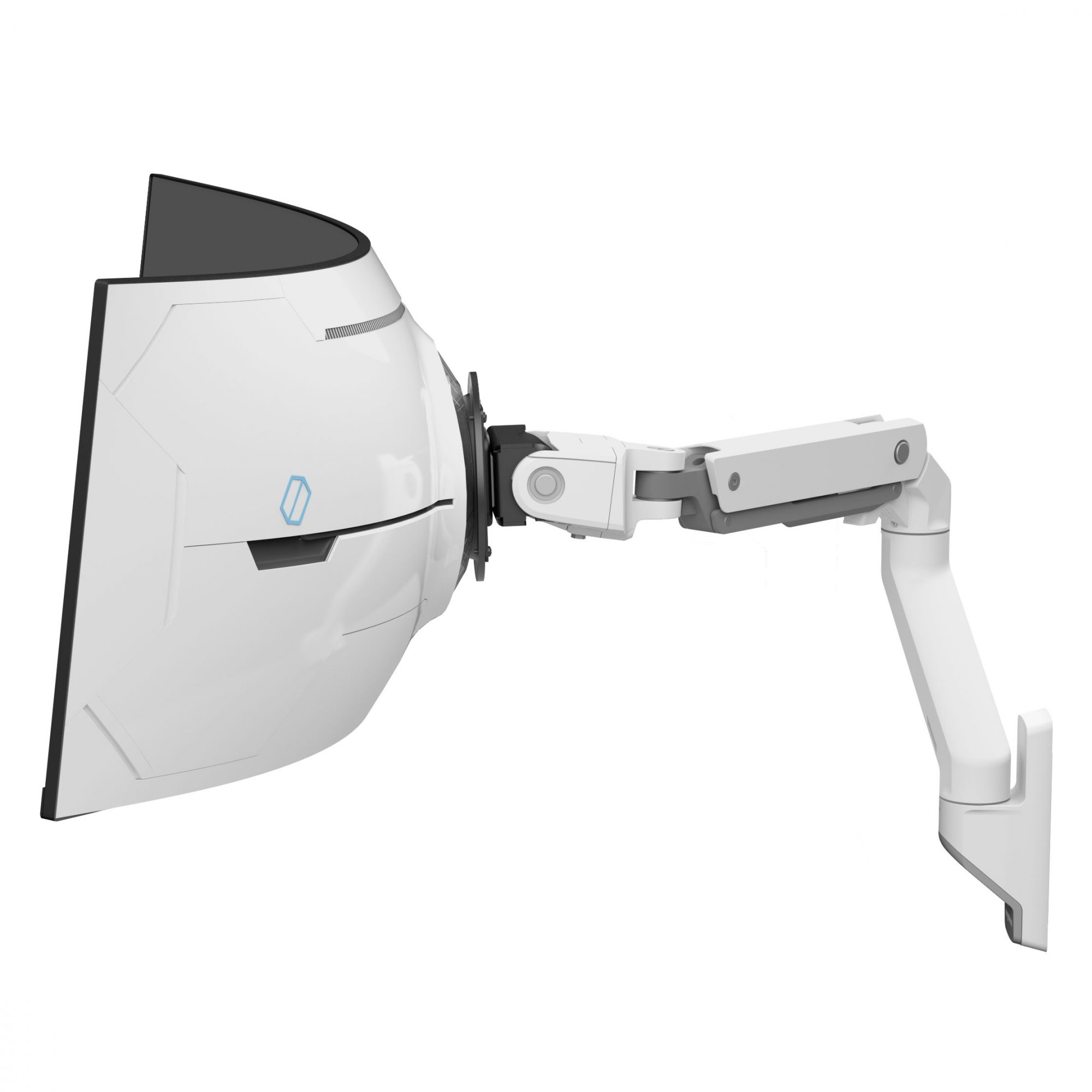 Ergotron 45-694-216 HX Wall Curved Monitor Arm with VHD Pivot (white)