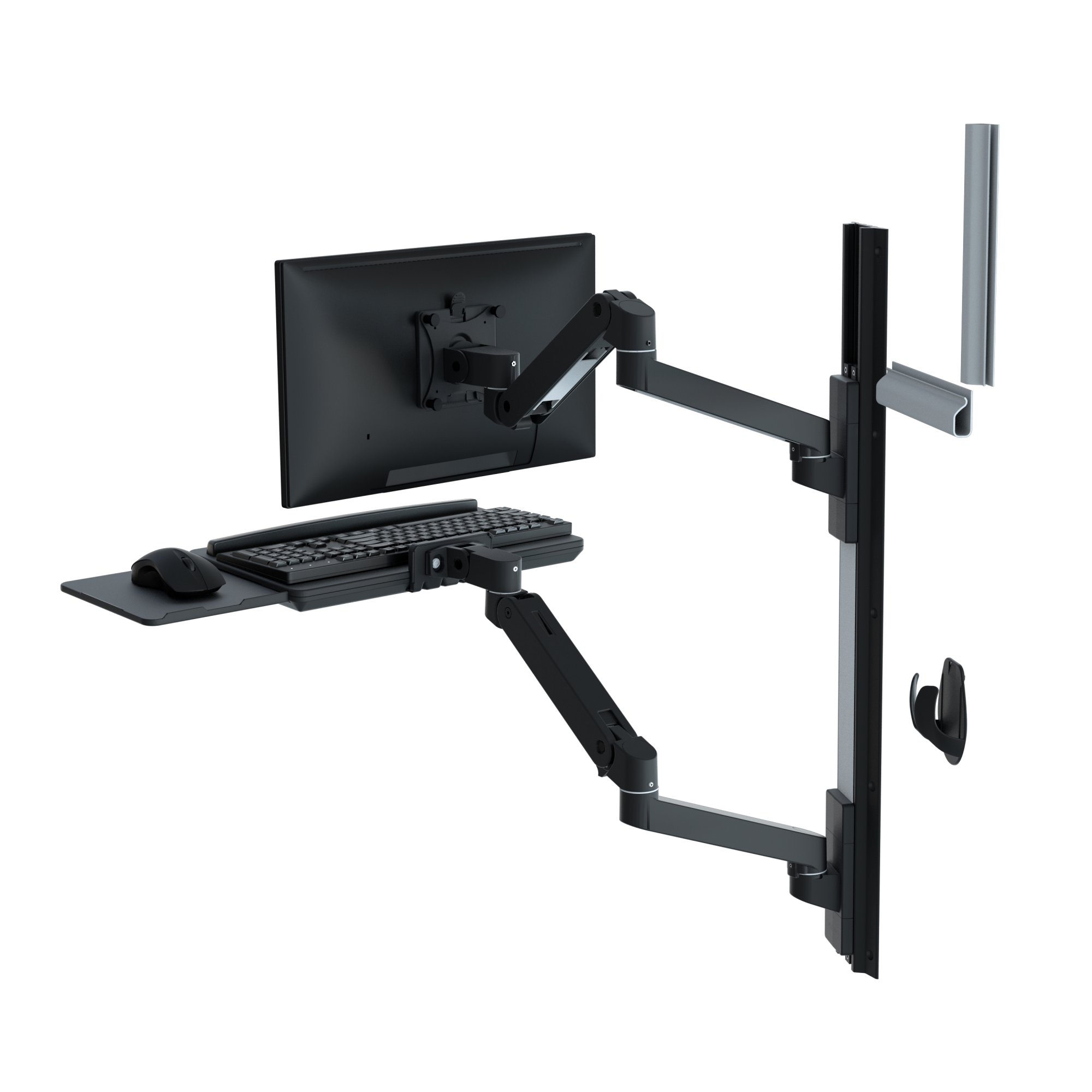 Ergotron 45-696-292 LX Pro Wall Mounted Computer Workstation (black)