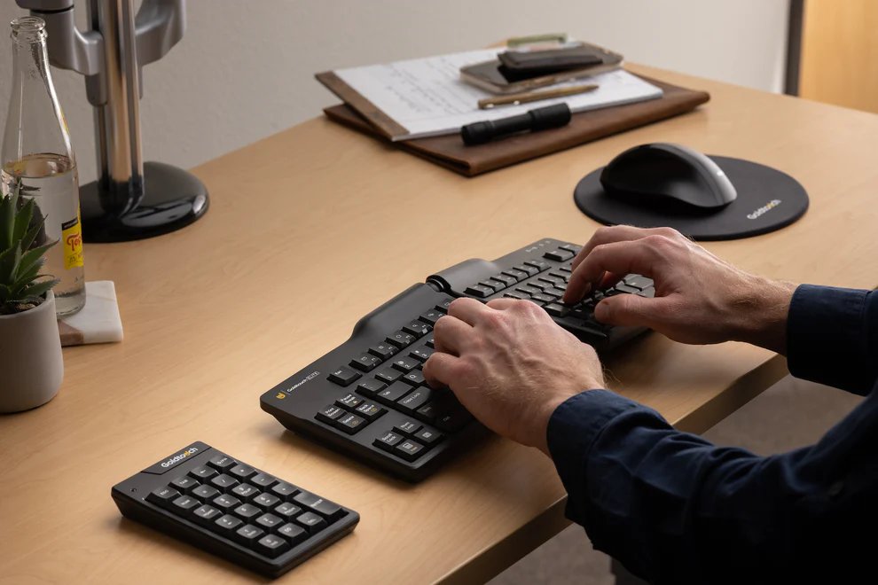 Goldtouch GTE-KKP Elite Adjustable Ergonomic Keyboard and Keypad