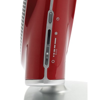 Side view of Humanscale Zon Personal Air Purifier in Red