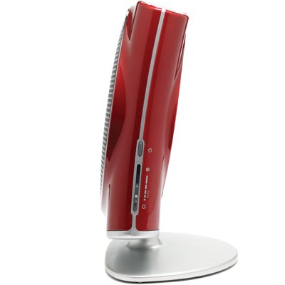 Side View of Humanscale Zon Personal Air Purifier in Red