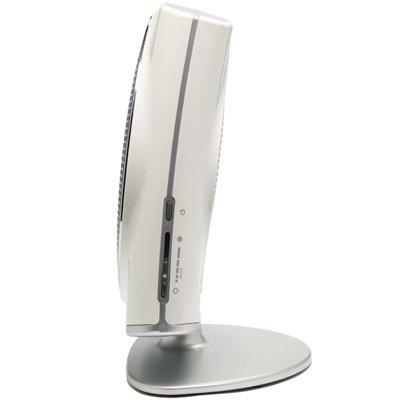 Side View of Humanscale Zon Personal Air Purifier in White