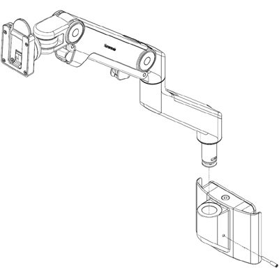 Humanscale M2SM or M8SM Universal Slatwall Mount