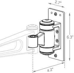 WK - Knuckle Wall Stud Mount