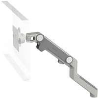 Humanscale M8 Arm with No Mount, Fixed Angled Link/Dynamic Link and Silver