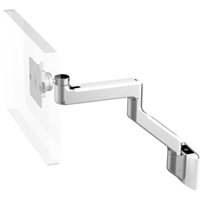 Humanscale M8 Arm with Universal Slatwall Mount, Fixed Angled Link/Fixed Straight Link and White