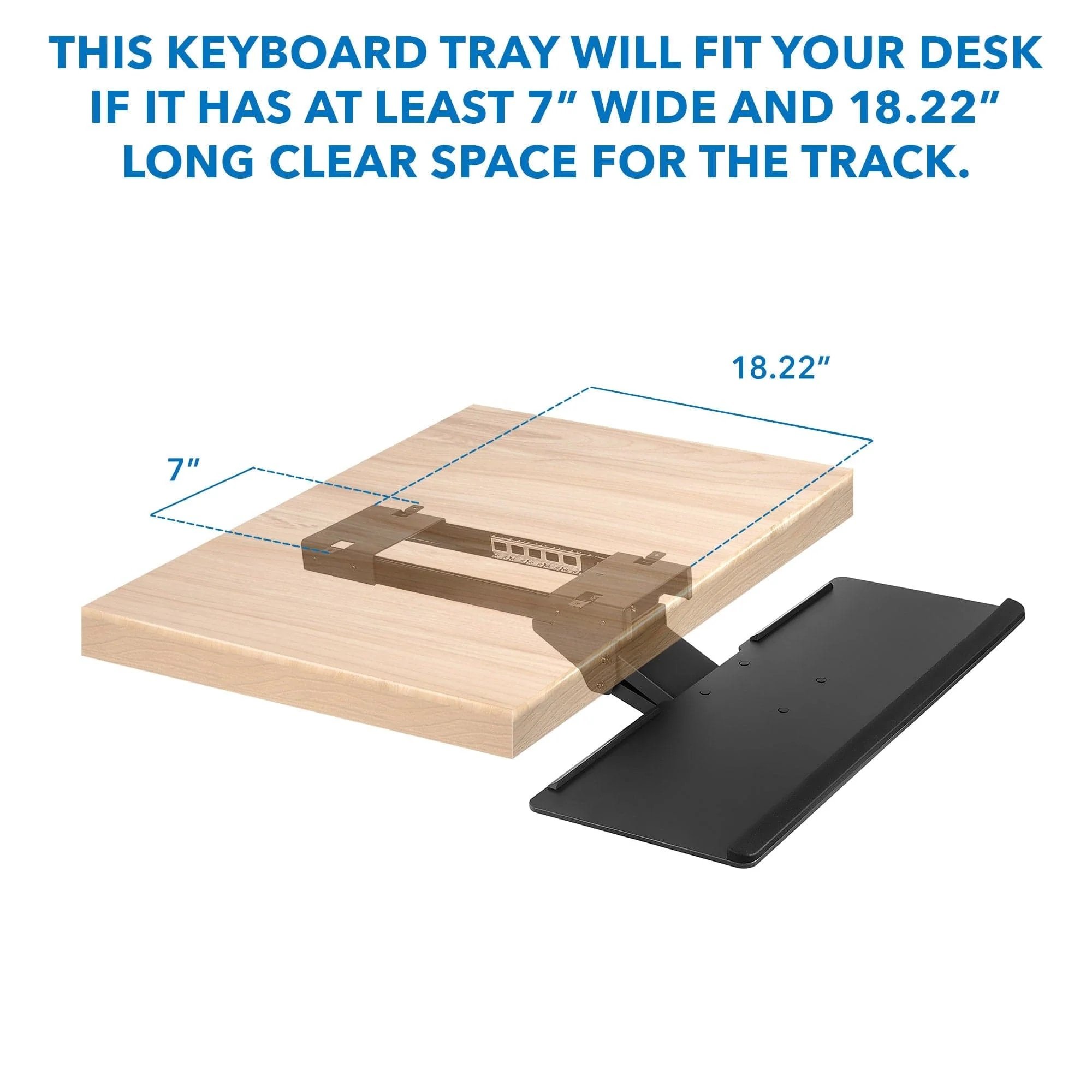 MOUNT-IT! Under Desk Computer Keyboard and Mouse Tray - MI-7135