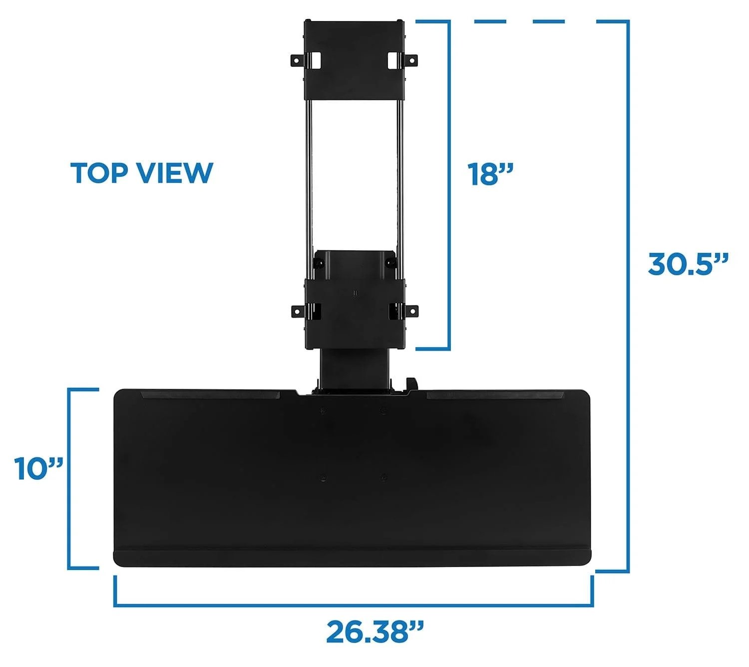 MOUNT-IT! Under Desk Computer Keyboard and Mouse Tray - MI-7135