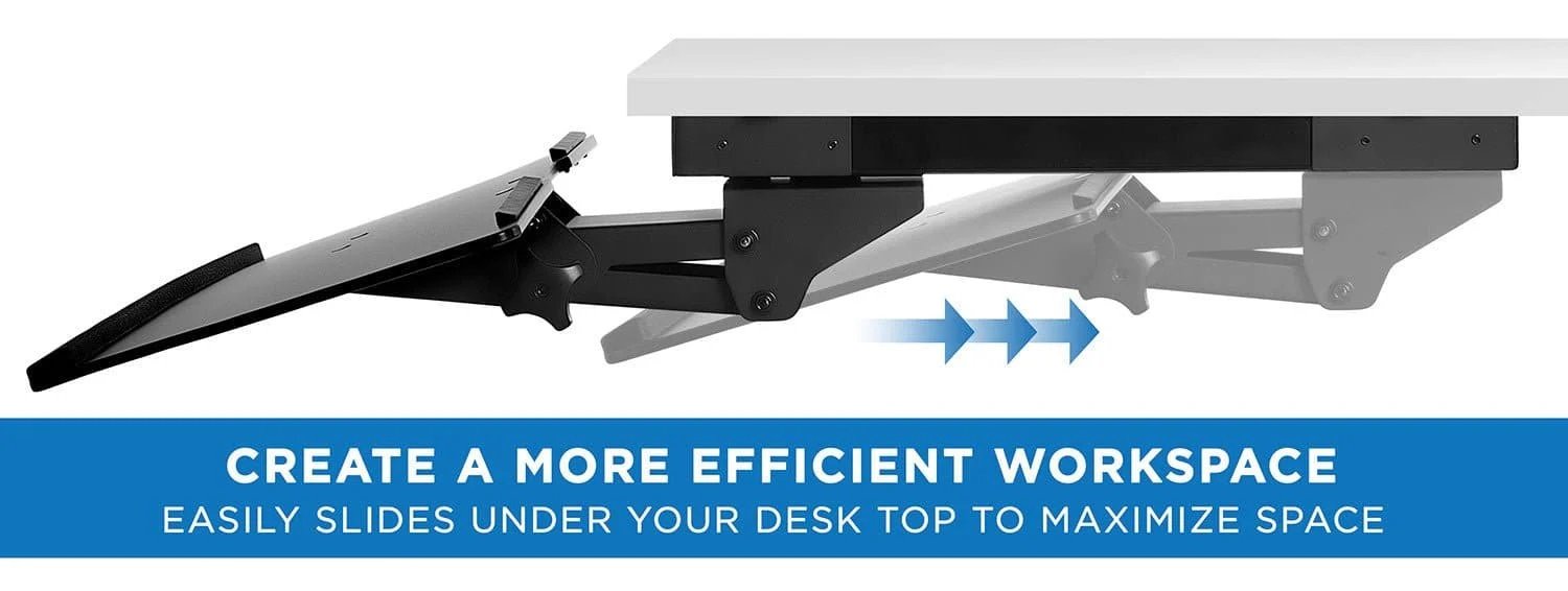 MOUNT-IT! Under Desk Computer Keyboard and Mouse Tray - MI-7135