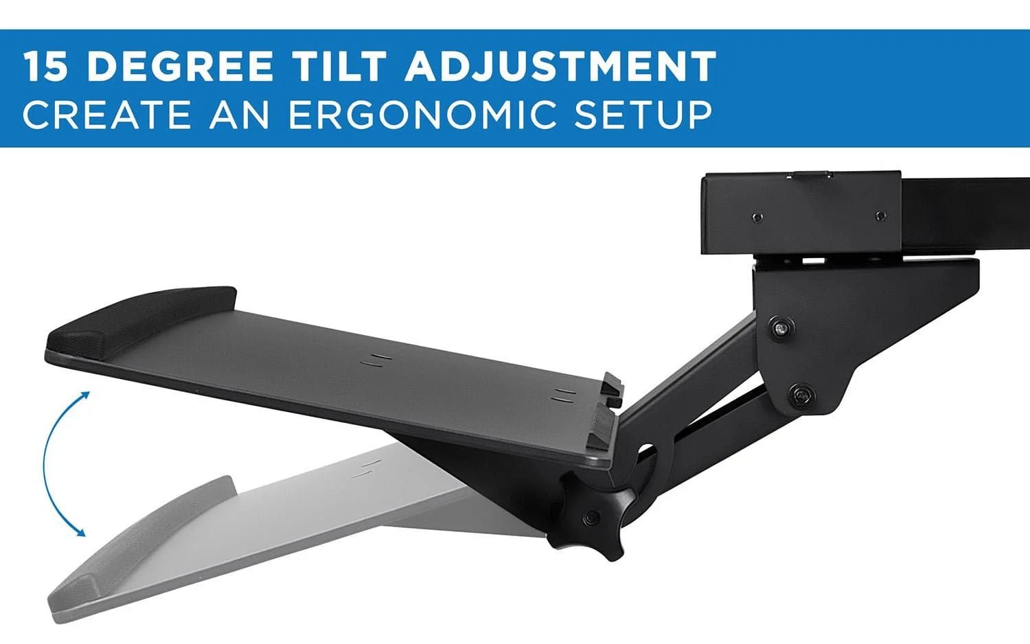 MOUNT-IT! Under Desk Computer Keyboard and Mouse Tray - MI-7135