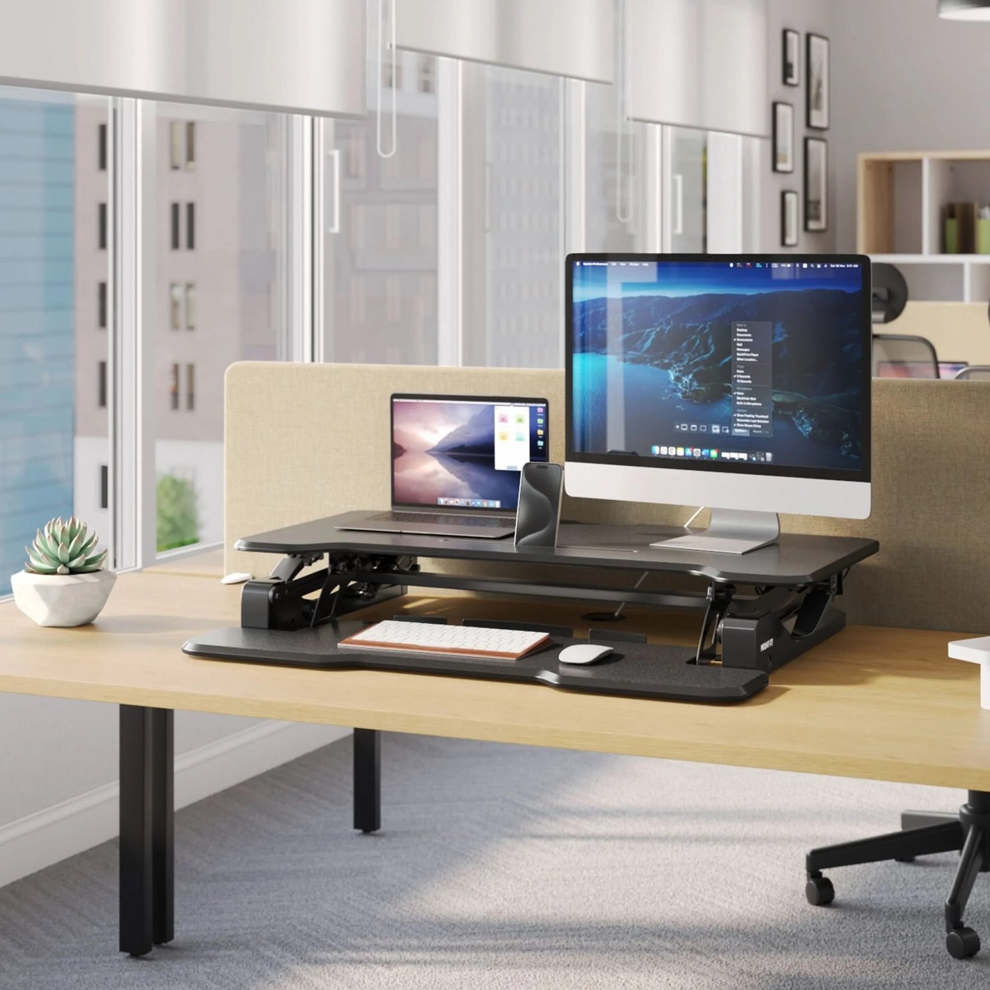 MOUNT IT! Standing Desk Converter with 38" Desktop - MI-15009