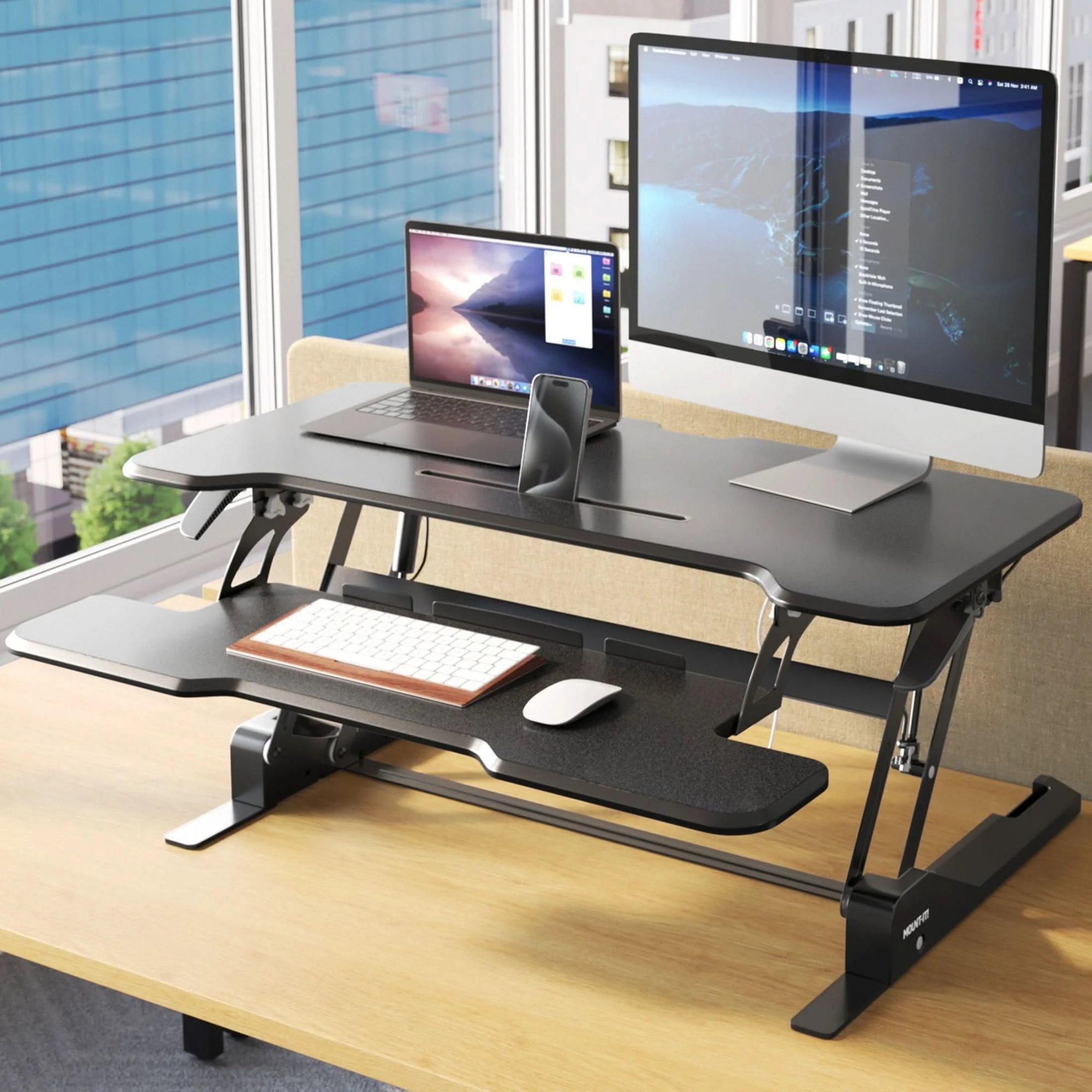 MOUNT IT! Standing Desk Converter with 38" Desktop - MI-15009