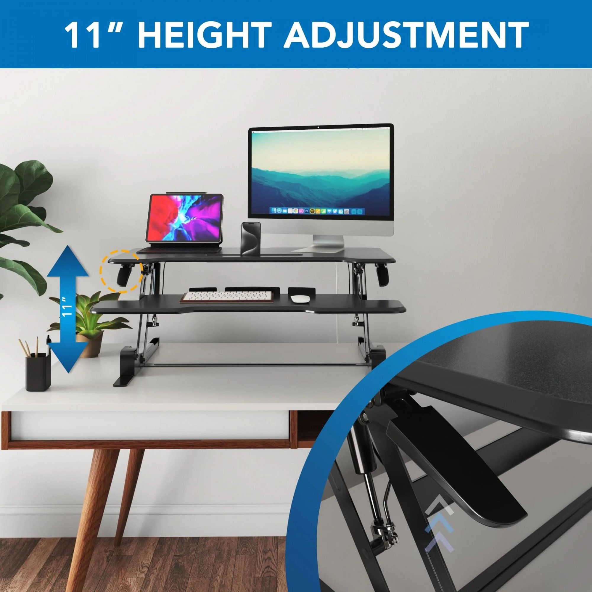 MOUNT IT! Standing Desk Converter with 38" Desktop - MI-15009