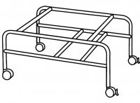 Office Master STDLY4N (OM Seating) Lockable Casters Steel Frame Storage Dolly