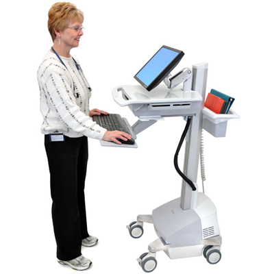 Ergotron SV42-42221 StyleView EMR Cart with LCD Monitor Arm, Powered