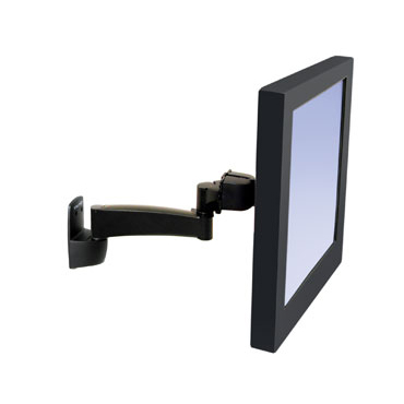 Ergotron 28-108-200 Wall Mount 200 Series Arm, Black, One Extender