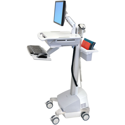 Ergotron SV42-42221 StyleView EMR Cart with LCD Monitor Arm, Powered