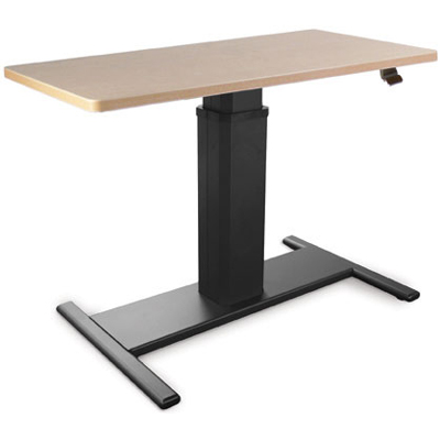 Table Desk on Spring Single Surface Rectangle H Base Height Adjustable Table   Desk