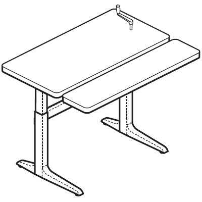 Workrite Sierra Crank Rectangular Bi-Level (22-34