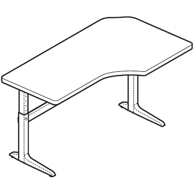 Workrite Sierra Pin Offset Corner Left or Right 2 Legs (22-34