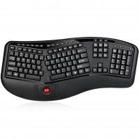 Adesso WKB-3500UB Tru-Form Wireless Ergonomic Trackball Keyboard