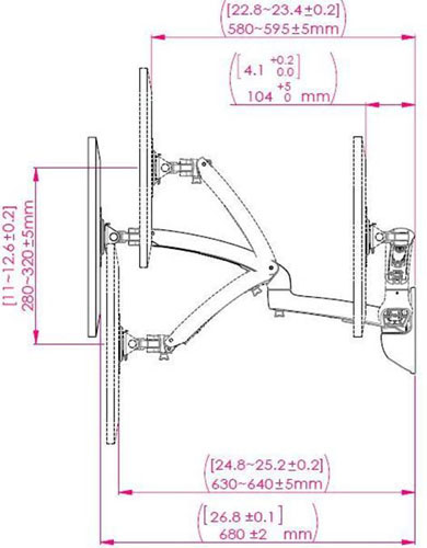 ergotech freedom arm wall mount