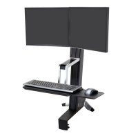 Ergotron 33-341-200 WorkFit-S, Dual Monitor Sit-Stand Workstation