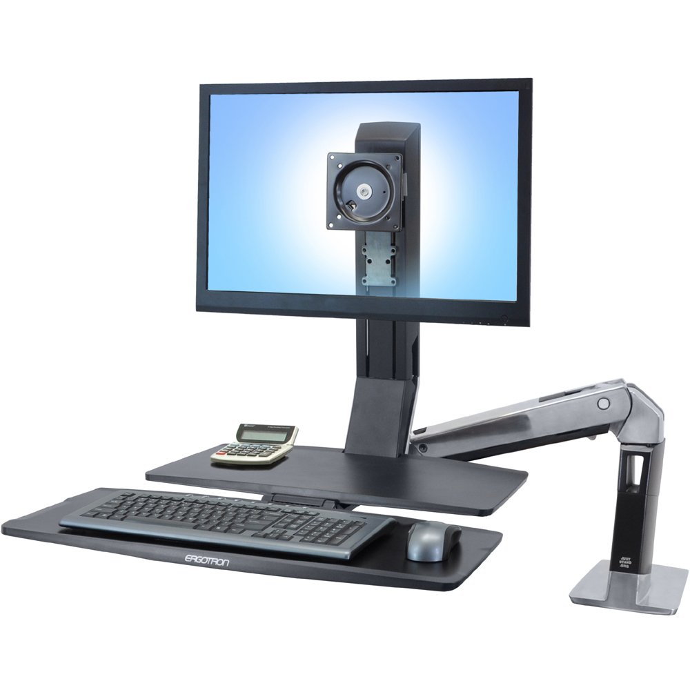 Ergotron 24 314 026 Workfit A Single Hd Monitor With Worksurface