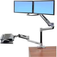 ErgoDirect Dual Monitor/Keyboard Sit-Stand Workstation, ED-2KLXS