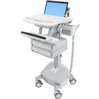 Ergotron SV44-1142-1 SV Laptop Cart, LiFe Powered, 4 Drawers