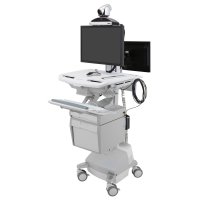 Ergotron SV44-57E1-1 SV Telepresence Cart, Back-to-Back, Powered