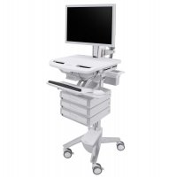 Ergotron SV43-2530-0 StyleView Medical Cart with HD Pivot, 3 Drawers