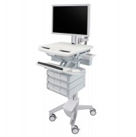 Ergotron SV43-2590-0 StyleView Medical Cart with HD Pivot, 9 Drawers