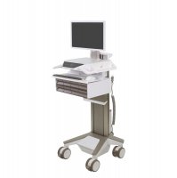 Ergotron C52-2281-1 CareFit Pro Electric Lift Cart, LiFe Powered with 8 Drawers