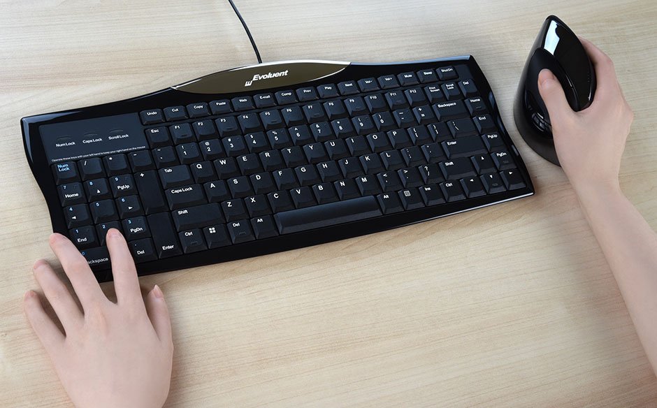 Evoluent clavier gaucher Handicat, handicaps et aides techniques