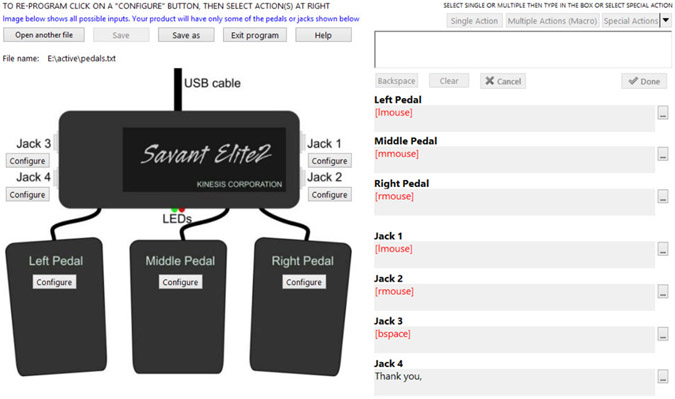 Single Foot Pedal for Savant Elite2 & JSB Foot Pedals Kinesis