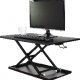 Luxor CVTR32-BK Pneumatic Standing Desk Converter - Black