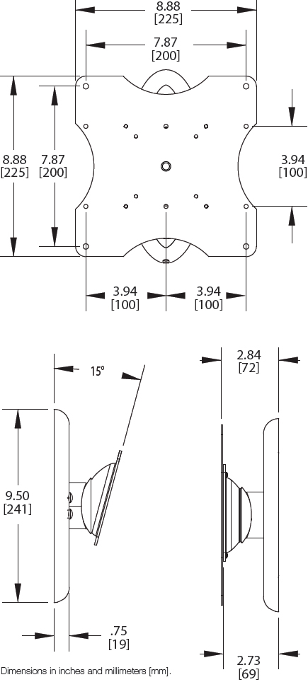 Premier PTM VESA Pivot and Tilting Wall Mount up to 40