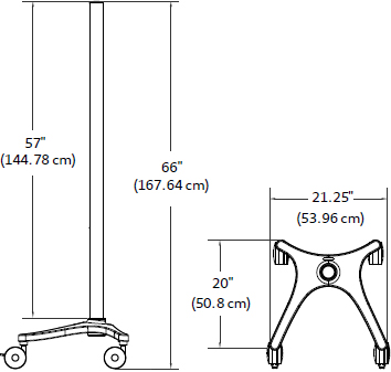 Ergotron 98-205-A50 Modular Computer Zido Pole Cart