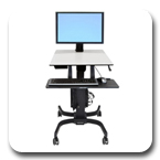 Ergotron 24-216-085 WorkFit-C, Single HD Sit-Stand Workstation